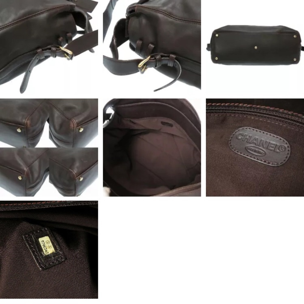 CHANEL 💯% authentic brown leather travel bag HUGE - Picture 2 of 8